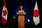 Japanese PM Ishiba holds press conference after G7 Summit, in Calgary