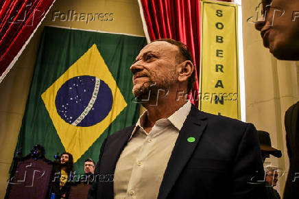 Presidente do Partido dos Trabalhadores no ato em defesa da soberania nacional - USP