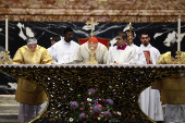 Cardinal Gambetti presides over Holy Thursday mass as Pope's attendance remains uncertain