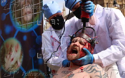 PETA protests against animal testing for scientific research in London