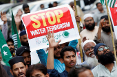 Protest against the suspension of the Indus Waters Treaty by India, in Karachi
