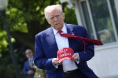 US President Donald Trump departs to Michigan on his 100 days in office