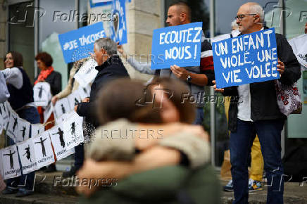 Verdict in the trial of ex-surgeon Joel Le Scouarnec at the courthouse, in Vannes