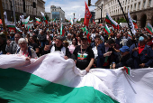 Protest against Bulgaria's plans of joining the euro zone in Sofia