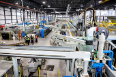 Magna Aluminum Profile's new facility is North America's fully-electric and automated aluminum extrusion line, in Salaberry de Valleyfield
