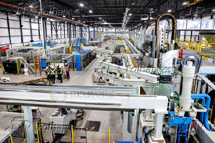 Magna Aluminum Profile's new facility is North America's fully-electric and automated aluminum extrusion line, in Salaberry de Valleyfield