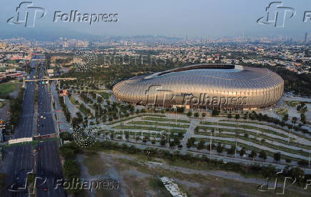 BBVA Stadium, a FIFA 2026 World Cup host venue, in Guadalupe