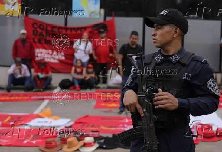Protest during the anniversary of the 2009 coup d'état, in Tegucigalpa