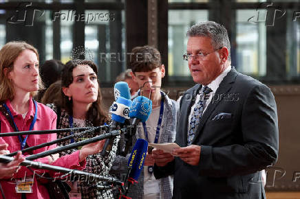 European Union trade ministers discuss EU-U.S. relations and tariffs, in Brussels