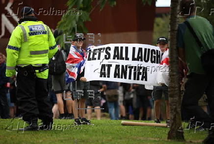 Britain First group hold 'March for Remigration' in Manchester