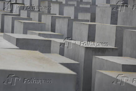 Vista do Memorial do Holocausto, na região central de Berlim, na Alemanha