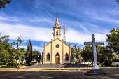 Fachada da Paróquia do Senhor Bom Jesus Mineiros do Tietê