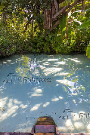 Fervedouro do Rio Sono, uma das fontes de água cristalina que brota da areia do Jalapão (TO)
