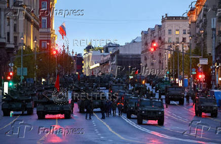 Rehearsal for Victory Day parade in Moscow