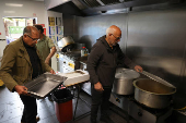 Khizra Mosque hosts a lunch as part of its Eid al-Adha celebrations, in Manchester