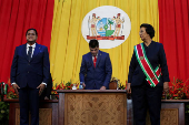 Suriname's Jennifer Simons sworn in as president, in Paramaribo