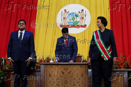 Suriname's Jennifer Simons sworn in as president, in Paramaribo