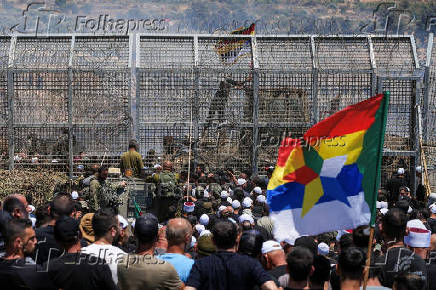 Ceasefire line between Israeli-occupied Golan Heights and Syria