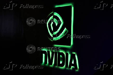FILE PHOTO: NVIDIA logo shown at SIGGRAPH 2017