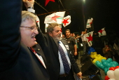 Lula em campanha para presidente em 2002