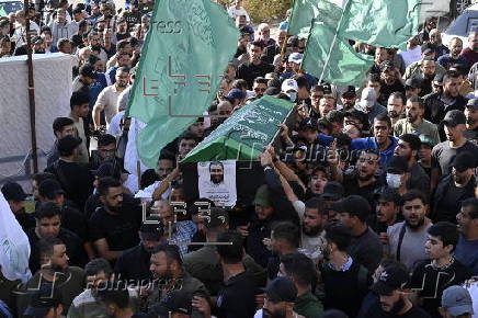 Funeral of senior Hamas member killed in Sidon