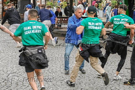 Conference League - Final - Real Betis & Chelsea fans gather in Wroclaw