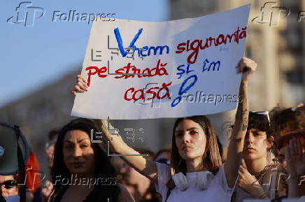 Protest over the killing of a young pregnant woman in Bucharest