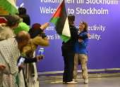 Activist Greta Thunberg arrives back in Sweden