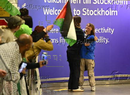 Activist Greta Thunberg arrives back in Sweden