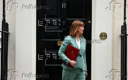 British Chancellor of the Exchequer Reeves announces the spending review in parliament