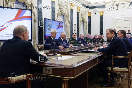 A meeting to discuss the key parameters of the draft state armament programme for 2027-2036 at the Kremlin