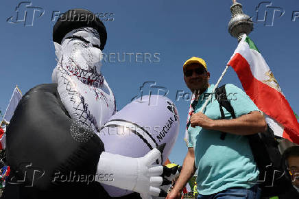Protest against the Iranian regime, in Berlin