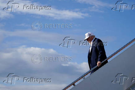 U.S. President Trump arrives at Joint Base Andrews