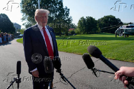 U.S. President Donald Trump departs for Scotland