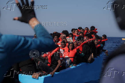 Sea-Watch 5 migrant search and rescue ship rescues migrants at the SAR zone off Libya
