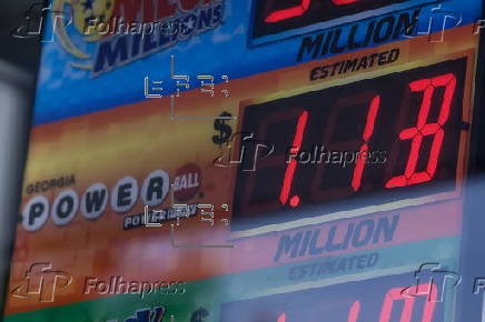 Powerball lottery jackpot at 1.1 billion US dollars
