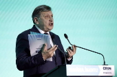 Romania's ruling coalition's presidential candidate Antonescu launches campaign program
