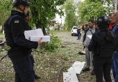 The aftermath of the overnight Russian attack in Ukraine's Kharkiv
