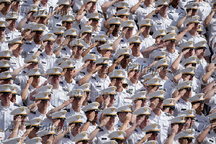 Commencement ceremony at West Point Military Academy in West Point, New York