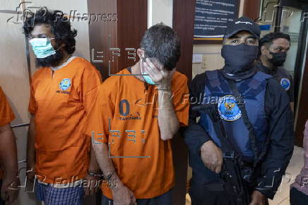 Press conference in Bali over alleged drug possession by Australian and Indian nationals