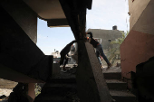 Aftermath of an Israeli strike in Jabalia