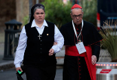 General congregation meeting ahead of the conclave to elect the next pope, as seen from Rome