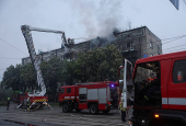Russian drone and misille strike in Kyiv