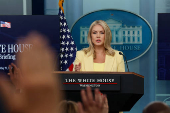 White House Press Secretary Leavitt holds a press briefing at the White House in Washington