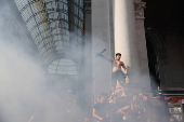 Champions League - Final - Inter Milan fans gather in Milan