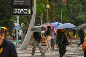 Chuva na região central de São Paulo