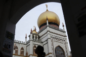 A view of the Sultan Mosque in Kampong Glam district in Singapore