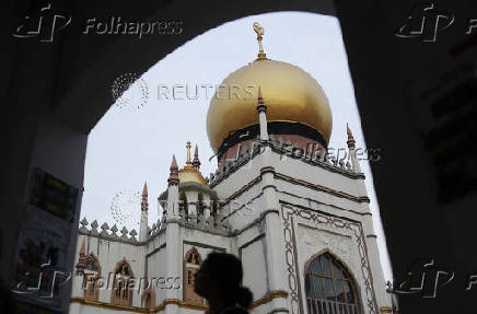 A view of the Sultan Mosque in Kampong Glam district in Singapore