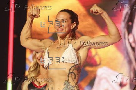 Boxers weigh-in before Taylor vs Serrano boxing match