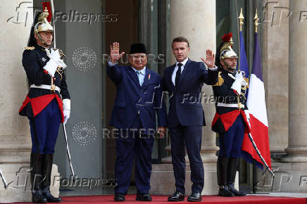 French President Macron meets Indonesian President Subianto, in Paris